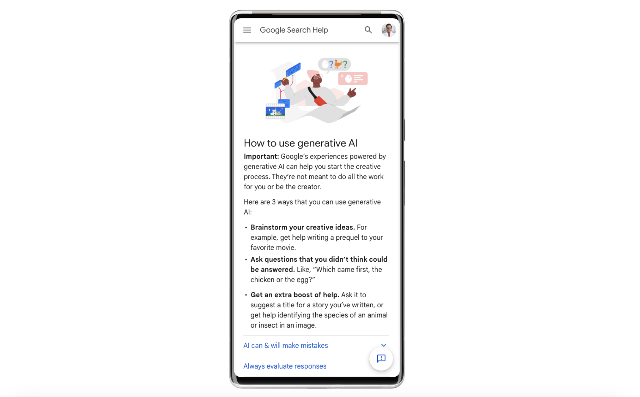 Google's AI Search experience depicted on a phone