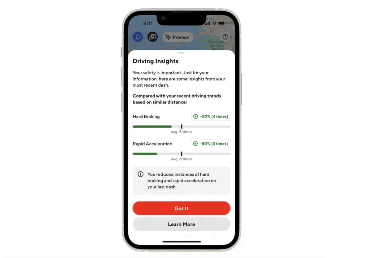 DoorDash adds new safety tools for its delivery people, including 'driving insights'