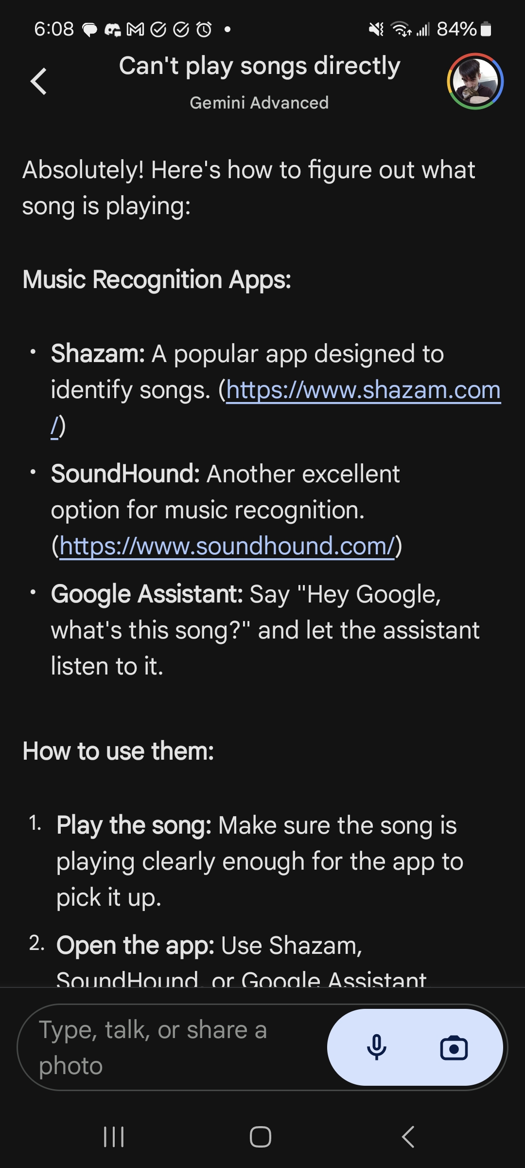 Google Gemini song recognition fail