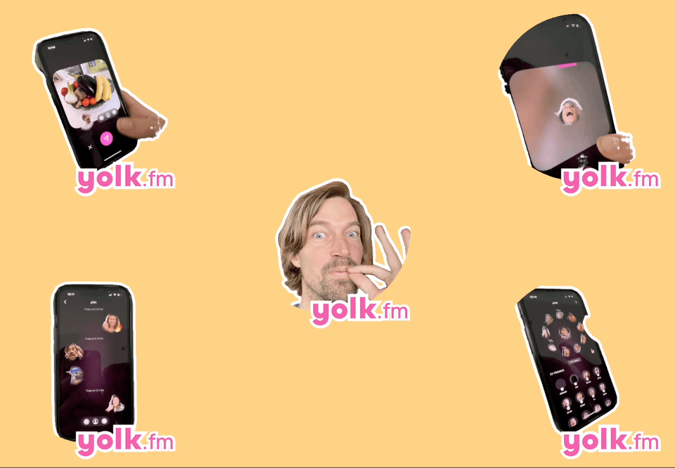 Yolk is a social app where users swap custom live stickers -- no text allowed