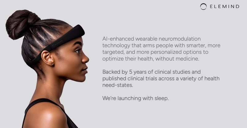Elemind is a headband with electrodes to send sound waves into your brain.